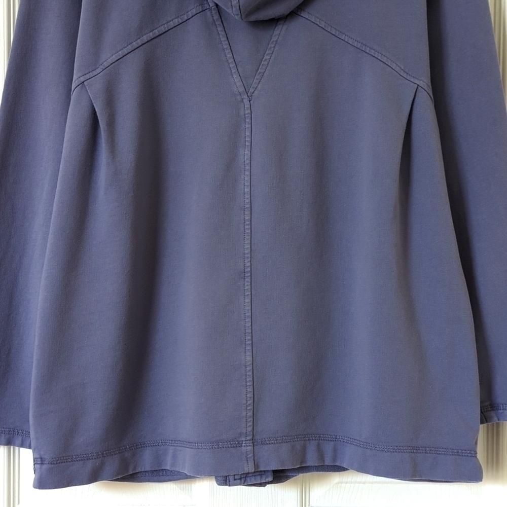 Color Me Cotton 90's Vintage Lightweight Funky Apron Pocket Hooded Jacket Purple - Picture 11 of 11